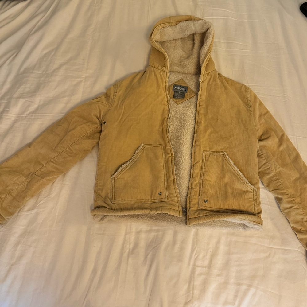 Y2K Cropped corduroy tan jacket
